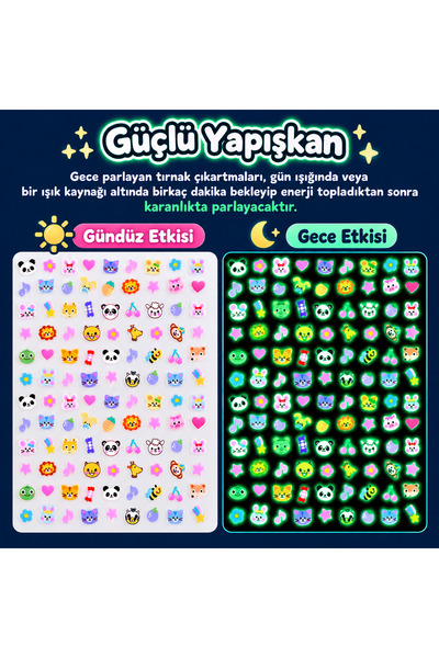 EDELFU Telefon Kamera, Tırnak Stickerı Kabartmalı Minik Yapışkanlı Fosforlu Sticker (Cımbızlı) (5D) (1 Minik Sayfa) (iPhone)