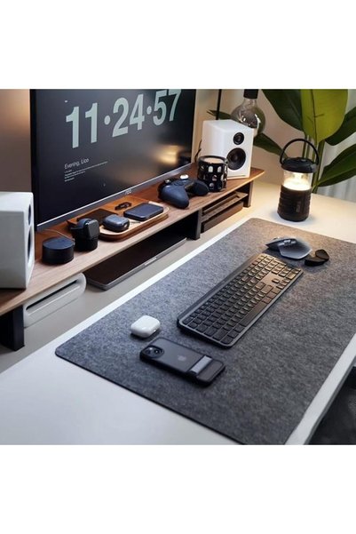 JOYZZZ Large Gaming Mouse Pad, 1000x400mm Gray Desk Mat with Non-Slip Base, S...