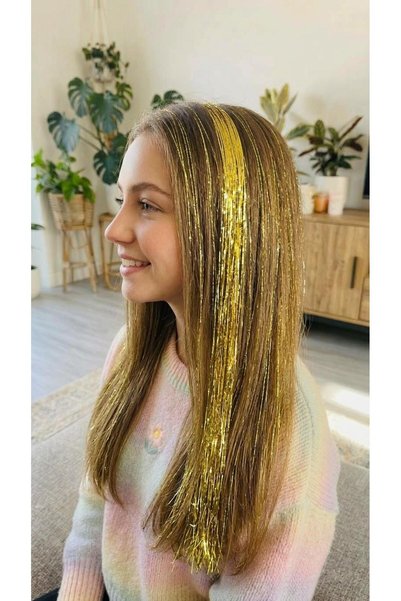 GOLD TİNSEL SAÇ