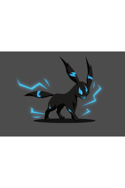 OEM Αφίσα Umbreon Pokemon Minimal 4k, 61x90 εκ., poster14178