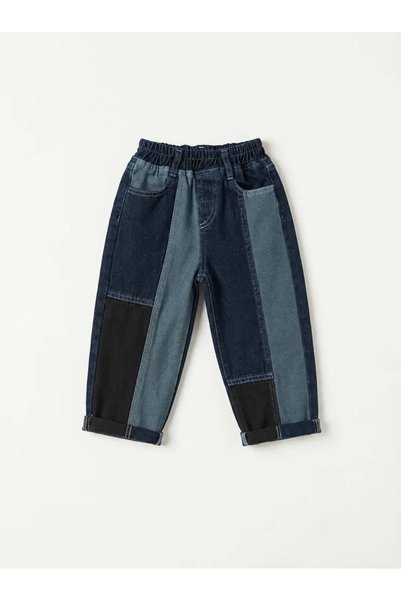 LilCrown Kids Lil'Crown Kids Parçalı Denim Erkek Çocuk Pantolon
