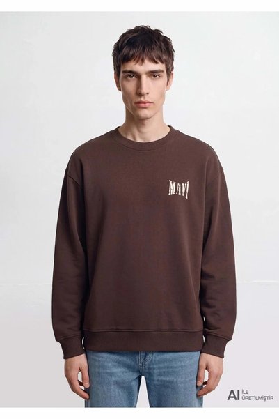 Mavi Men's Coffee Logo Sweatshirt after Dark Sweatshirt