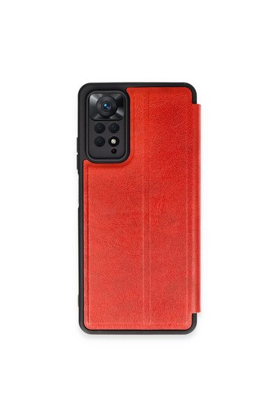 kumkumticaret غطاء حماية قابل للطي لهاتف Xiaomi Redmi Note 12 Pro 4G - أحمر