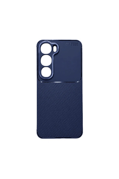 kumkumticaret Vivo Y31 5g Auto Focus Carbon Cover - Navy Blue