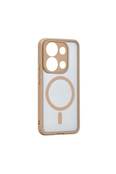 kumkumticaret غطاء Xiaomi Redmi Note 13 Pro 4G Loji Magsafe - تيتانيوم الصحراء