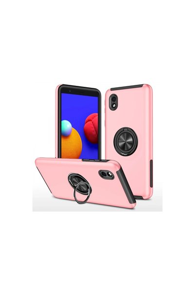 kumkumticaret Samsung Galaxy A01 Core Case Elite Ring Cover - Pink
