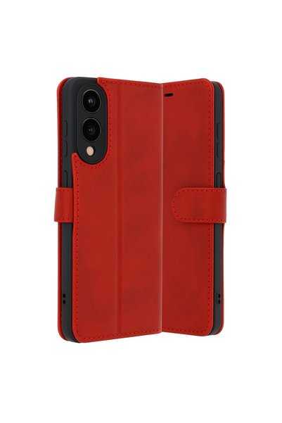 kumkumticaret Samsung Galaxy S25 Edge Trend S Plus Flip Case - Red