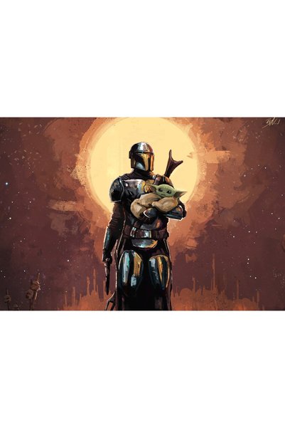 OEM Αφίσα Ο Μανταλοριανός Γιόντα 4k Μαζί, 61x90 εκ., poster14986