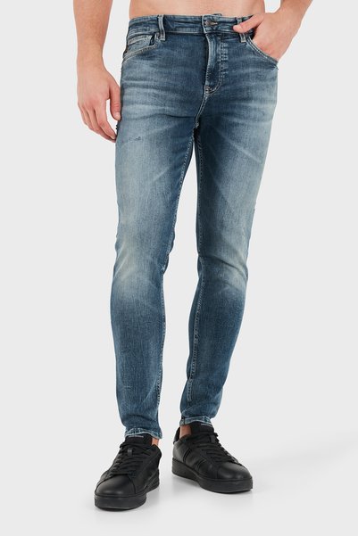 BOSS Pamuklu Slim Fit Dar Paça Jeans Erkek KOT PANTOLON 50566096 436