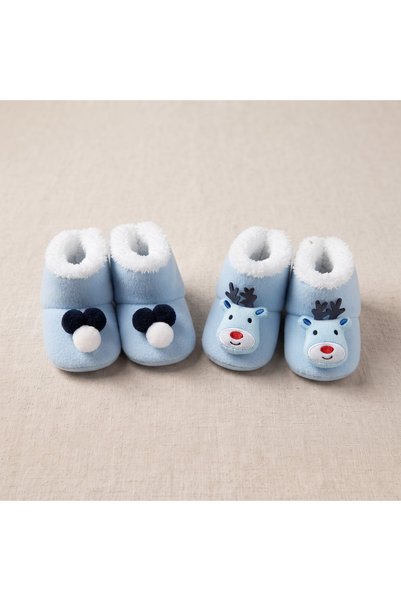 BİANCOFİGLİO Baby Home Slippers 2 Pairs