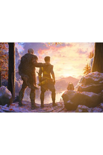 OEM Αφίσα Κράτος και Άτρειος God Of War 4k, 61x90 εκ., poster16830