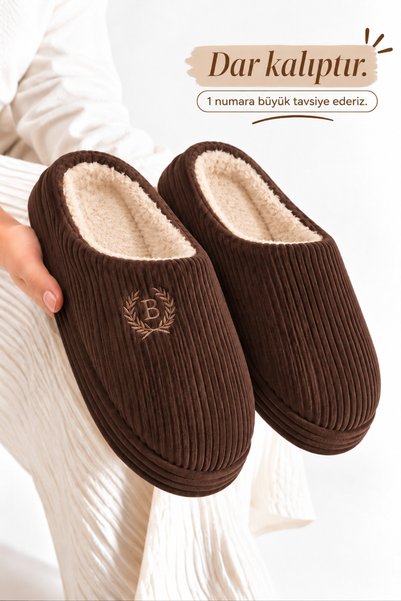 star shoes Unisex-Hausschuhe aus besticktem Samt mit weicher Sohle und Fell i...