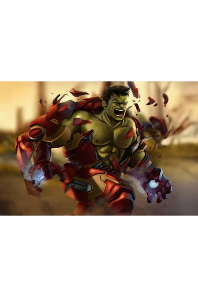 OEM Poster Hulk spargând Iron Hulkbuster-ul, 61x90 cm, poster16096