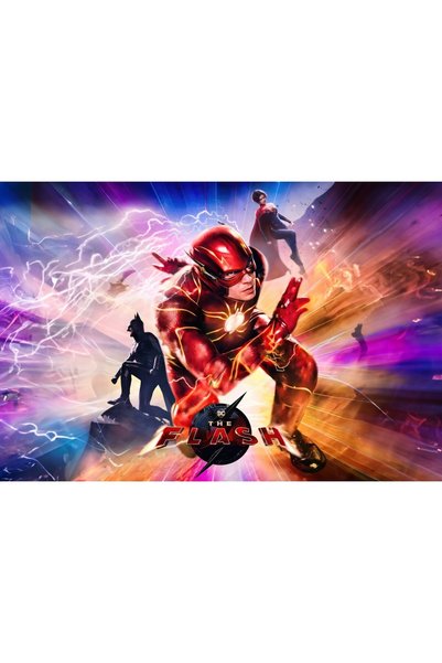 OEM Poster The Flash Supergirl And Batman Join Forces 5k, 61x90 cm, poster16372
