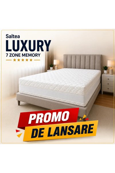 Ralex Saltea LUXURY 7 ZONE MEMORY – 30cm, 90x200 cm, Alb (RLX19)