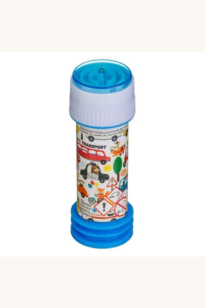 Comerivo Sticlă mini cu baloane de săpun bleu, model vehicule, joc labirint p...