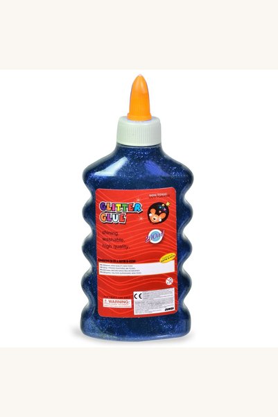 Comerivo Adeziv lichid pentru colaje, cu sclipici bleu, 200ml - creatie usoara
