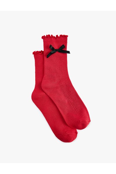 Koton Ruffled Bowknot Socks