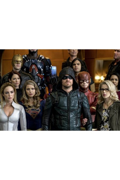 OEM Poster Supergirl Arrow The Flash și Legends Of Tomorrow Crossover, 61x90 ...