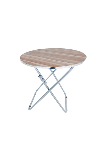 Mkats Round Folding Dining Table 60 x 60 x 70 cm Wooden Finish Top