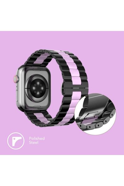 Levelo Apple Watch Ceramic Band 38/40/41mm Lefelo - Black/Pink