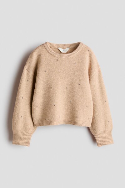 H&M Suni Elmas İşlemeli Kazak