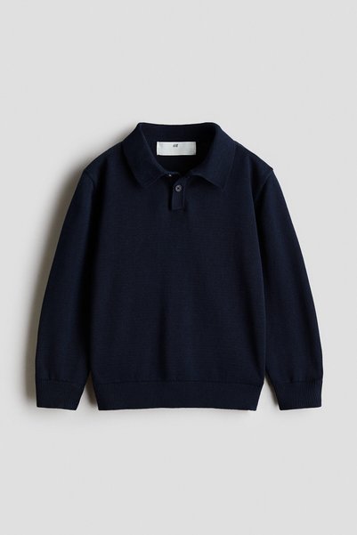 H&M Pamuklu Polo Kazak