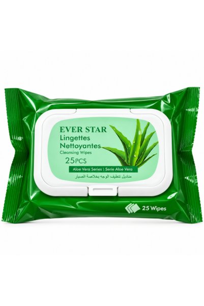 Everstar مناديل مبللة من إيفر ستار بالصبار النقي - 25 منديل