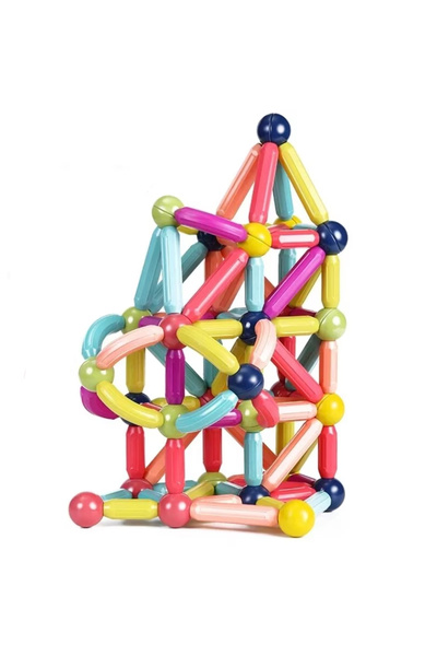 Salma Set Inteligent de Constructie Magnetic cu 128 Piese, Educativ si Creati...