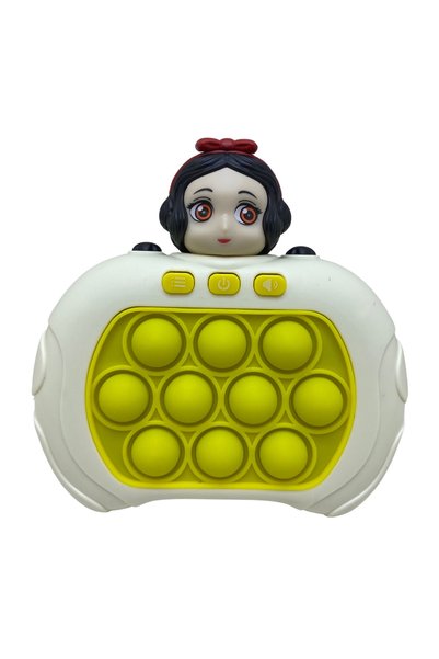ETOY Joc interactiv Pop-It Consola, antistres, cu sunete si lumini, Alba ca Z...
