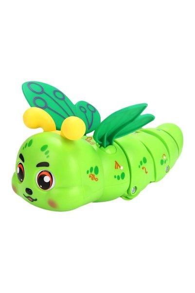Salma Jucarie omida vesela verde din plastic cu design segmentat si aripi col...