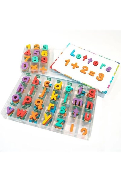 ETOY Set Magnetic Educativ Complet: Litere, Numere &amp; Simboluri cu Tabla -...