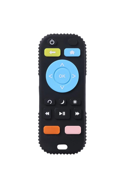 ETOY Telecomanda de jucarie pentru dentitie, din silicon, culoare neagra