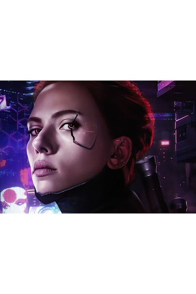 OEM Αφίσα Μαύρη Χήρα Κυβόργκ 4k, 61x90 εκ., poster24013