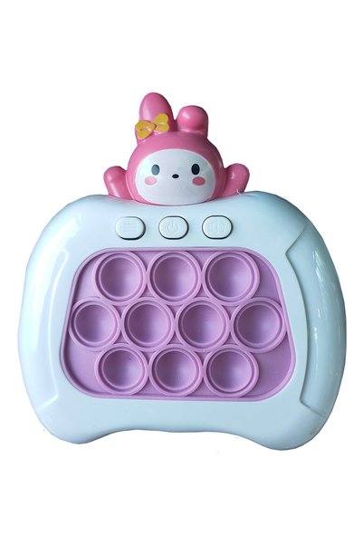 ETOY Joc interactiv Pop-It Consola, antistres, cu sunete si lumini, Roz/Mov