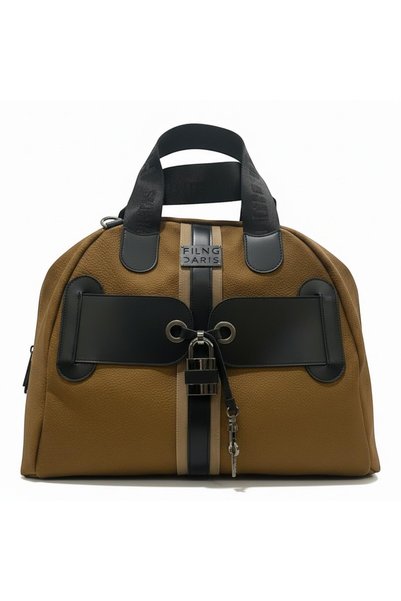 FRNC FRANCESCO Τσάντα Γυναικεία Χειρός-Ώμου Interlock Bowling Bag 1842 TB Ταμπά