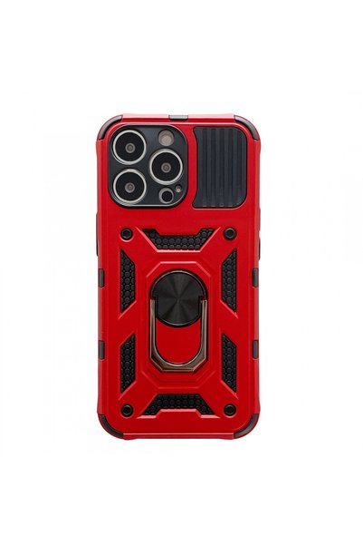 OEM Husă Defender Model 4 cu Suport pentru Apple iPhone 13 Pro, Antișoc, Roșu