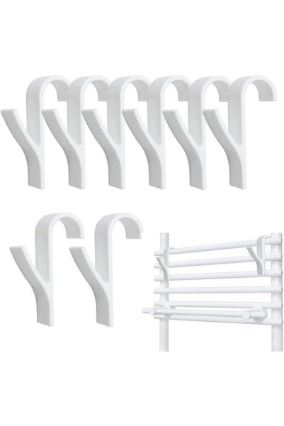 Noonedibs Set de 8 cârlige pentru calorifer, suport pentru prosoape de baie, ...