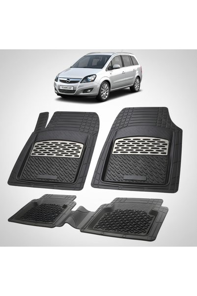 TEAMCAR Πατάκια δαπέδου συμβατά με Opel Zafira B MPV 2005-2014 | Ασημί