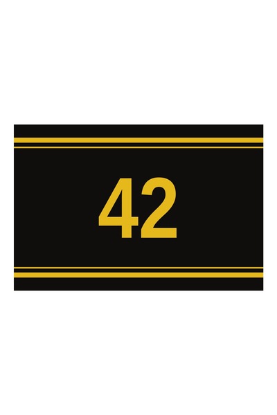 safe Self-adhesive sticker no. 42 - Gilded signet on black background