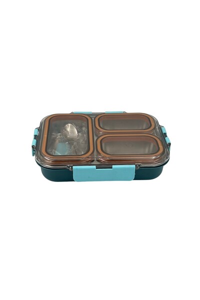 B&D Lunch Box with Stainless Steel Spoon, Portable Food Storage Container for...