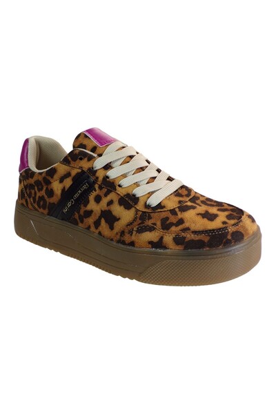 Renato Garini Γυναικεία Παπούτσια Sneakers 801-15E Λεοπάρ Φούξια V115E8012S53