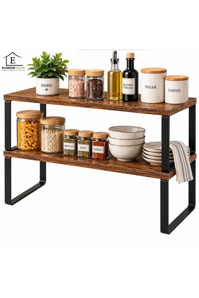 Elindor Set of 2 Elindor® Shelves, Storage Shelf, Kitchen, Bedroom, Bathroom ...