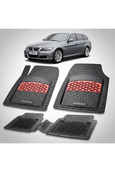 TEAMCAR Συμβατά πατάκια BMW 3 E91 Touring 2005-2009 | Κόκκινο