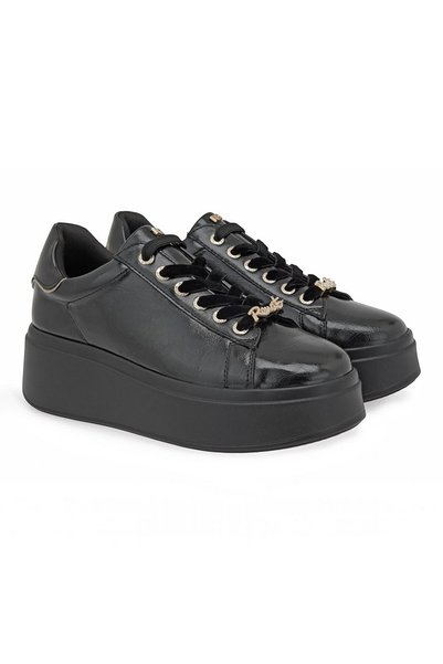 Renato Garini Γυναικεία Παπούτσια Sneakers 885-19R ΜΑΥΡΟ ΣΠΑΣΤΟ ΜΑΥΡΟ ΒΕΡΝΙ X...
