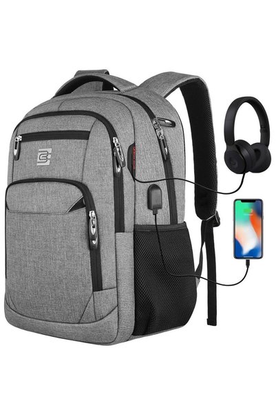 Noonedibs Rucsacuri pentru laptop cu port de încărcare USB, bărbați și femei,...