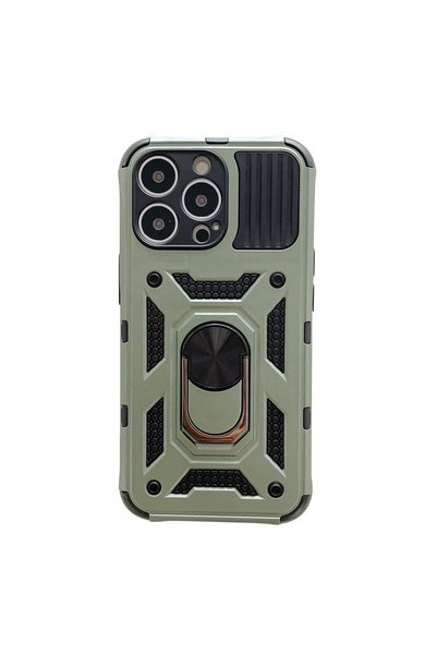 OEM Husă Defender Model 4 cu Suport pentru Apple iPhone 13 Pro, Antișoc, Verde