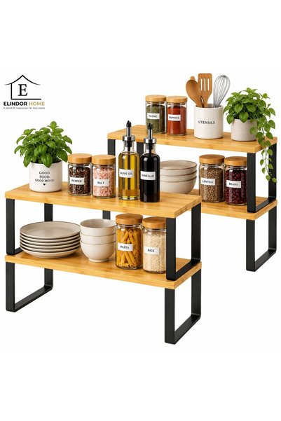 Elindor Σετ 4 τεμαχίων Ελίντορ ®   Ράφια, Ράφι Αποθήκευσης, Έπιπλο για Κουζίν...