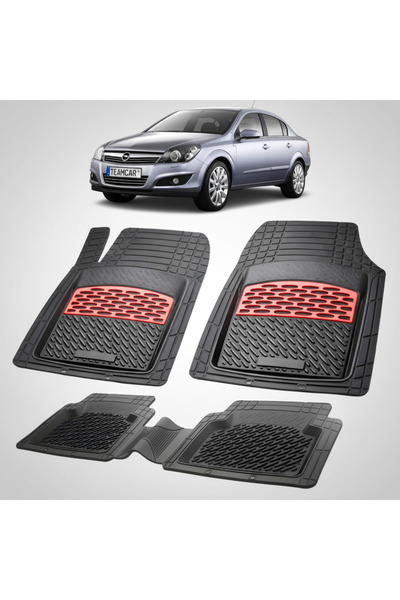 TEAMCAR Συμβατά πατάκια δαπέδου Opel Astra H Sedan 2004-2014 | Κόκκινο