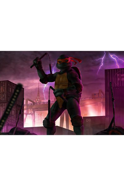 OEM Poster Mickelangelo VS Foot Ninja 5k, 61x90 cm, poster24896